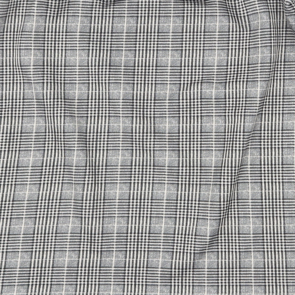 Cameo Rose Womens Grey Plaid Polyester A-Line Skirt Size M