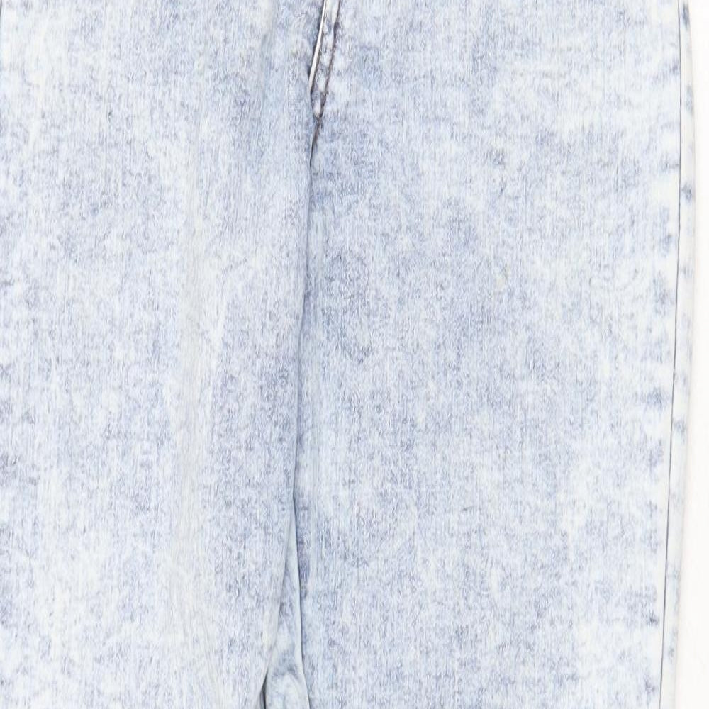 Denim & Co. Womens Blue Cotton Skinny Jeans Size 10 Regular Zip