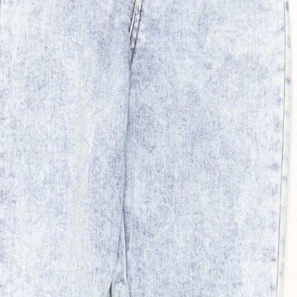 Denim & Co. Womens Blue Cotton Skinny Jeans Size 10 Regular Zip