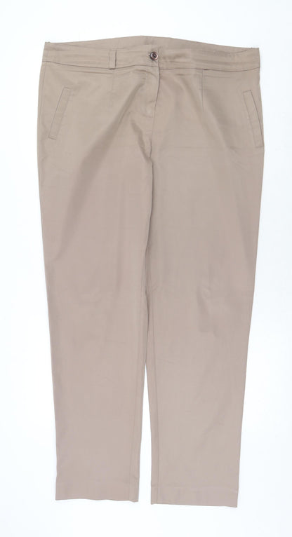 Womens UK Size 40 in Preworn Regular Fit Chino Beige Trousers