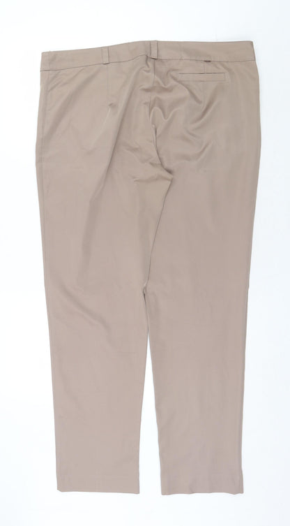 Womens UK Size 40 in Preworn Regular Fit Chino Beige Trousers