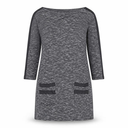Miss Selfridge Womens Grey Viscose A-Line Size 8 Boat Neck Pullover