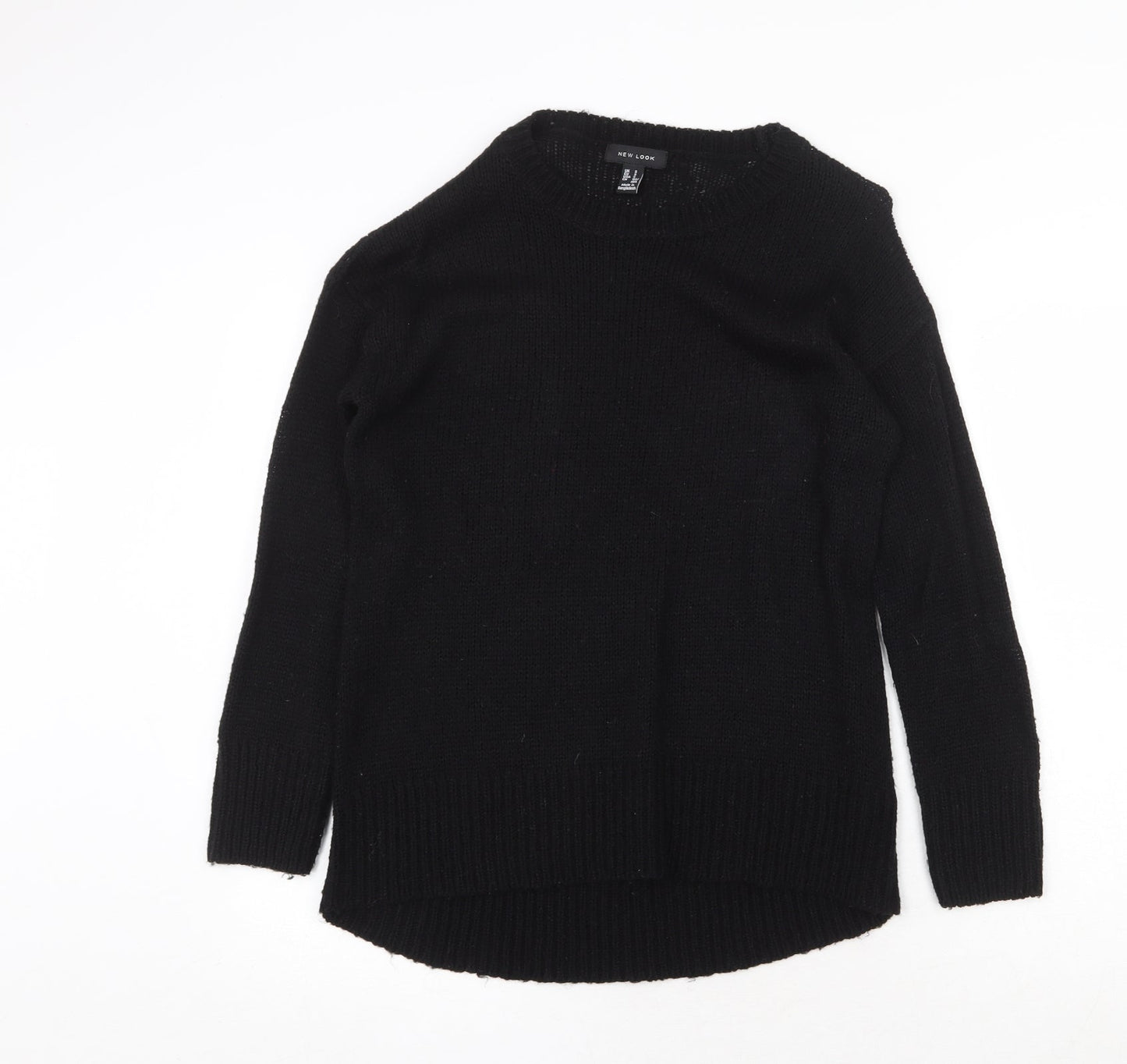 Womens UK Size S New Look Black Pullover Jumper