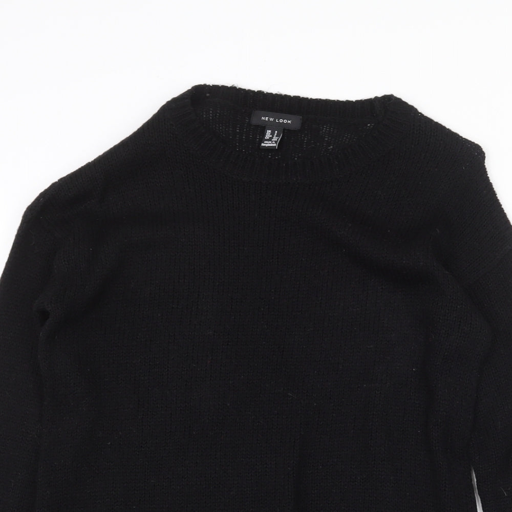 Womens UK Size S New Look Black Pullover Jumper