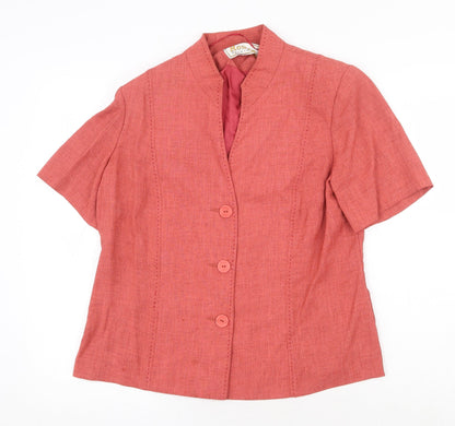 Roman Originals Womens Orange Polyester Jacket Blazer Size 14