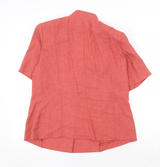 Roman Originals Womens Orange Polyester Jacket Blazer Size 14