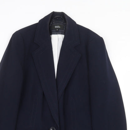 Marks and Spencer Womens Blue Polyester Jacket Suit Jacket Size 12
