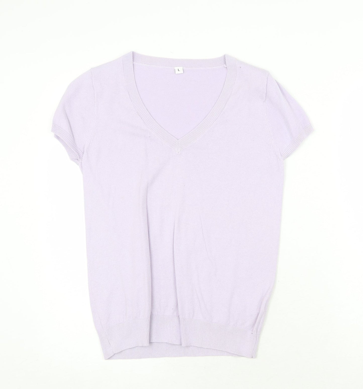 Womens UK Size L Preworn Purple Pullover Jumper