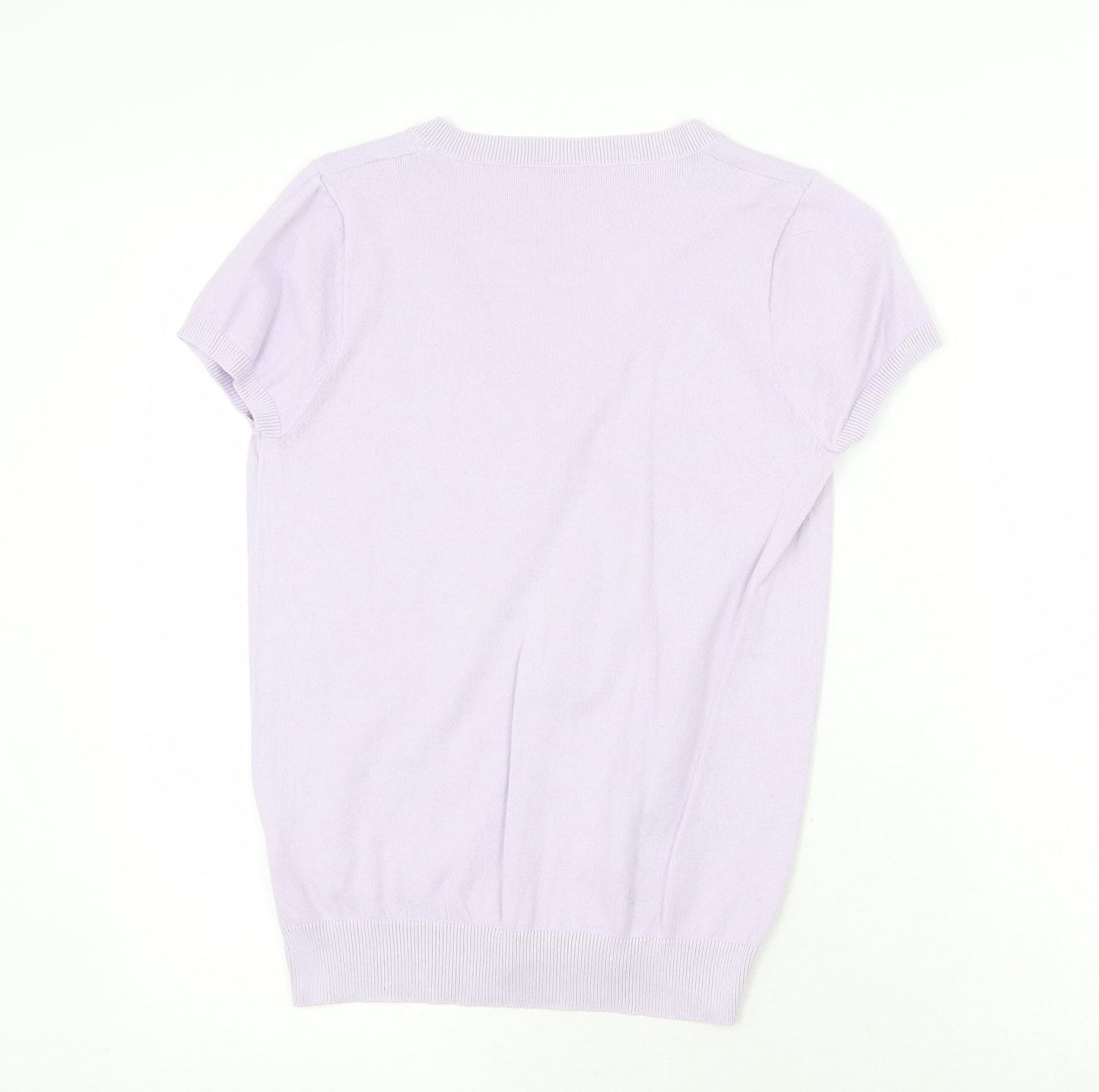 Womens UK Size L Preworn Purple Pullover Jumper