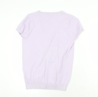 Womens UK Size L Preworn Purple Pullover Jumper