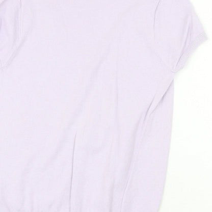 Womens UK Size L Preworn Purple Pullover Jumper