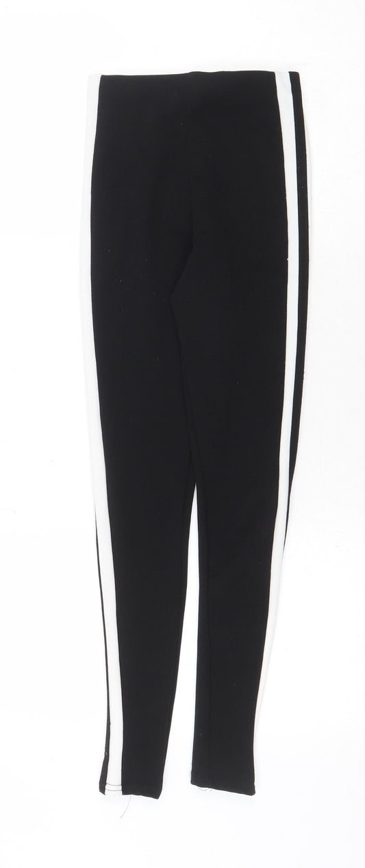 Womens UK Size 4 PRETTYLITTLETHING  Jogger Black Leggings