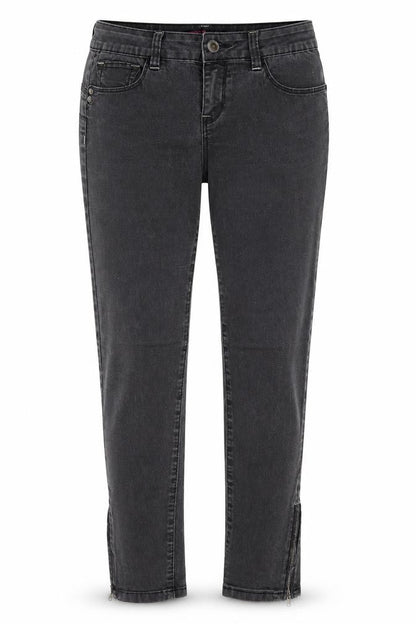 Coache Coache Womens Grey Cotton Straight Jeans Size 10 Regular Zip
