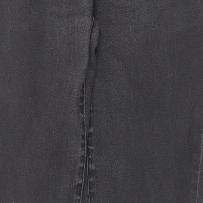 Coache Coache Womens Grey Cotton Straight Jeans Size 10 Regular Zip