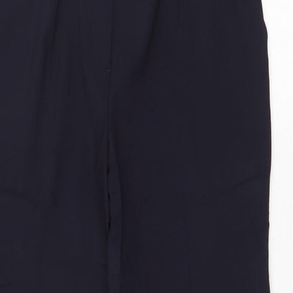 Classics Womens Blue Polyester Trousers Size 18 Regular Zip