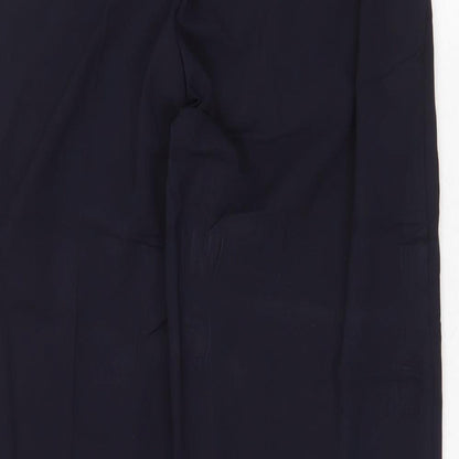 Classics Womens Blue Polyester Trousers Size 18 Regular Zip