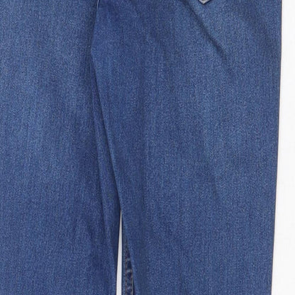 Preworn Womens Blue Cotton Skinny Jeans Size 28 in Regular Zip