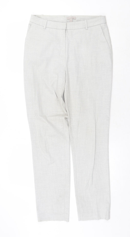 Womens UK Size 10 H&M Regular Fit Chino Grey Trousers