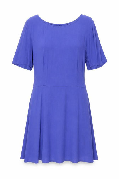 MNG Womens Purple Polyester Trapeze & Swing Size S Round Neck Zip
