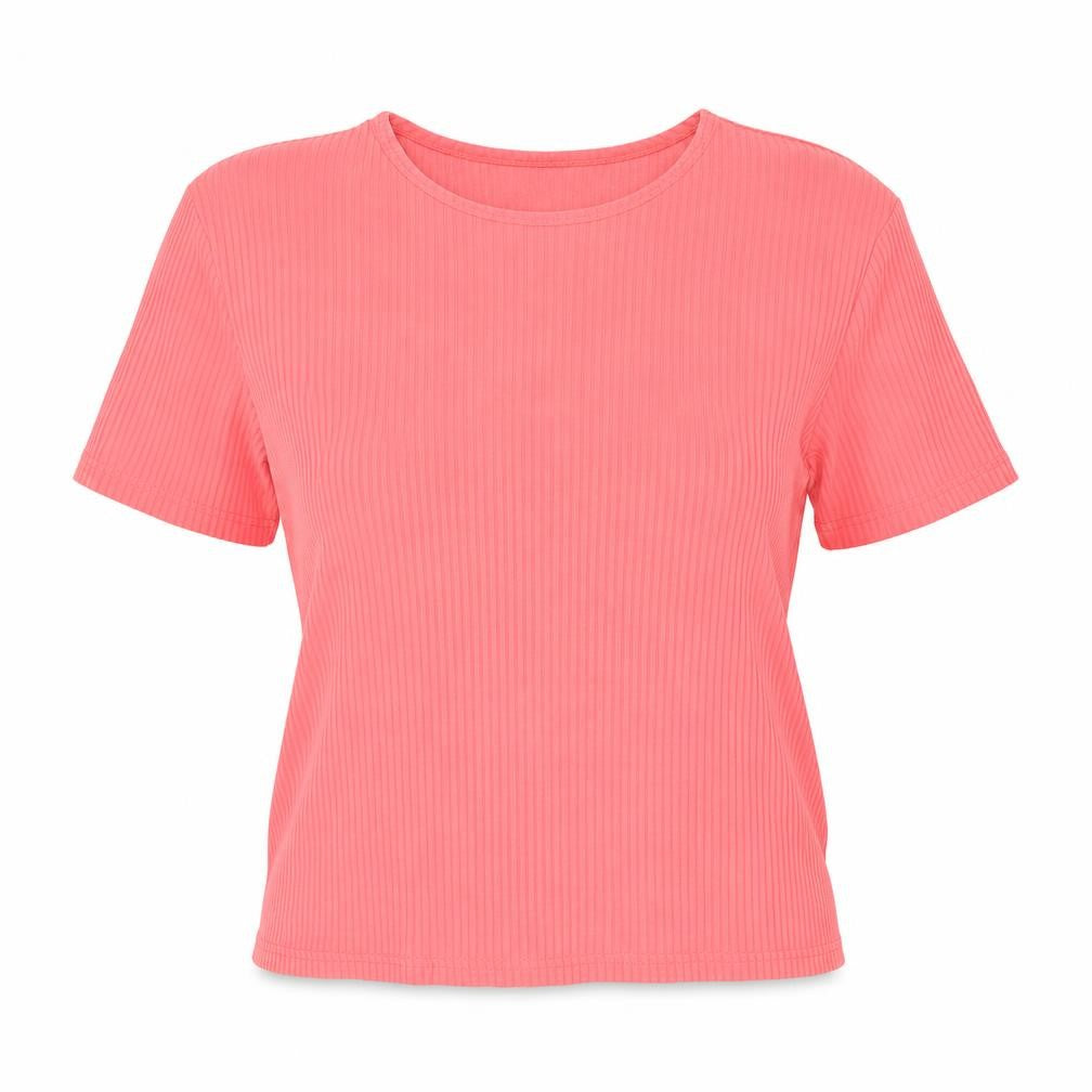 Womens UK Size XL MACKAYS Pink Basic T-Shirt