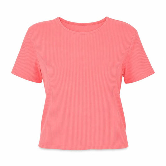 Mackays Womens Pink Viscose Basic T-Shirt Round Neck - Ribbed Size XL