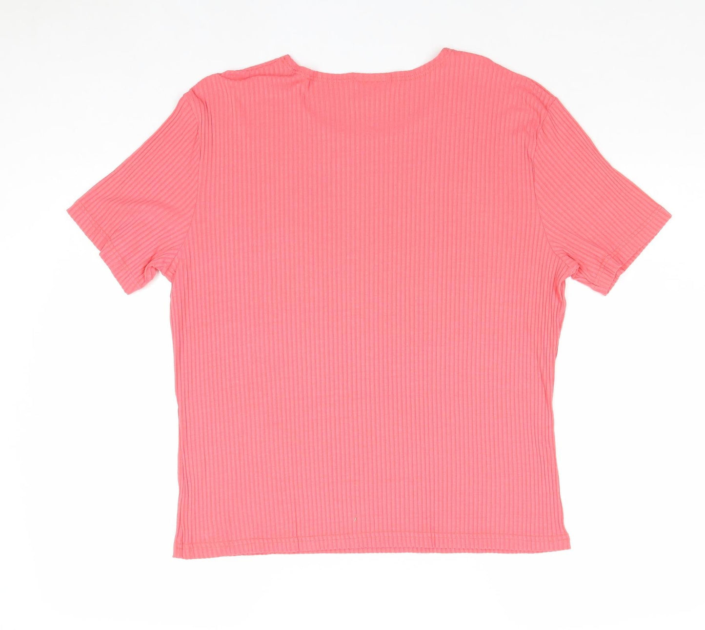 Womens UK Size XL MACKAYS Pink Basic T-Shirt