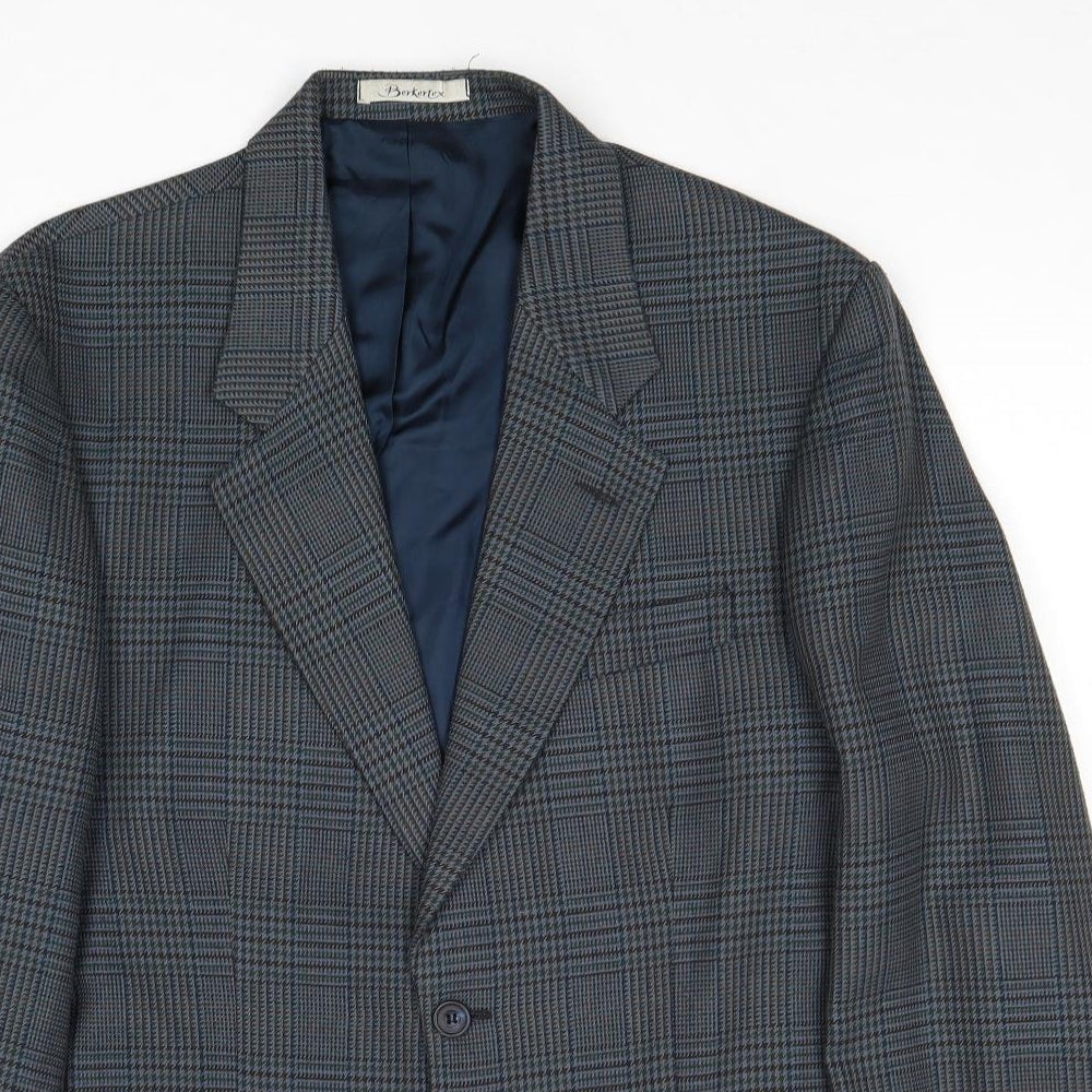 Mens UK Size 40 Berkertex Regular Blue Suit Jacket
