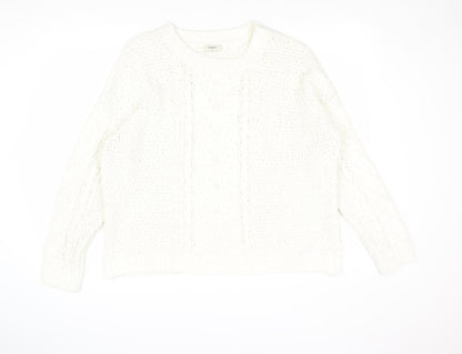 Womens UK Size XL Papaya White Pullover Jumper