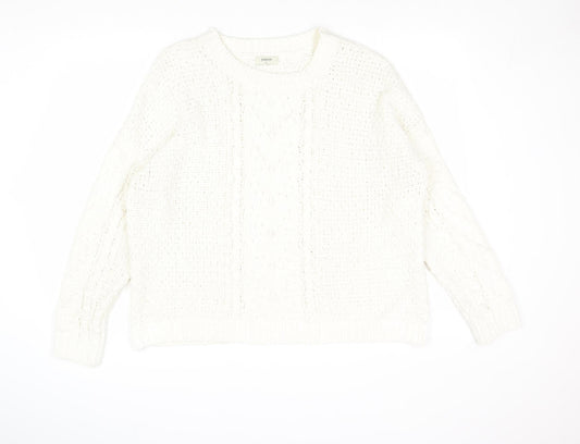 Womens UK Size XL Papaya White Pullover Jumper