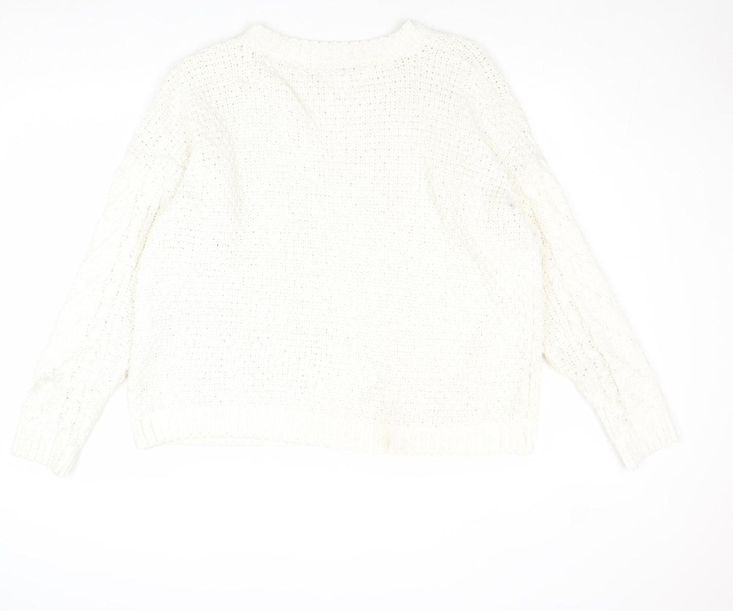 Womens UK Size XL Papaya White Pullover Jumper