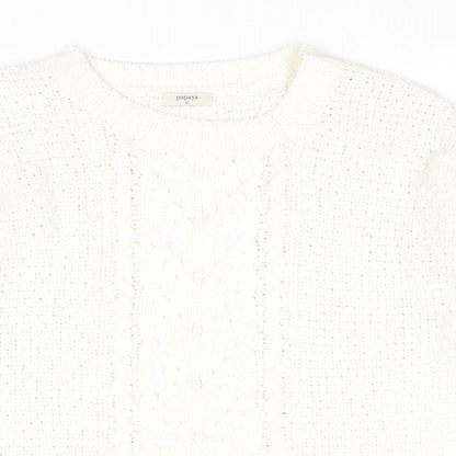 Womens UK Size XL Papaya White Pullover Jumper