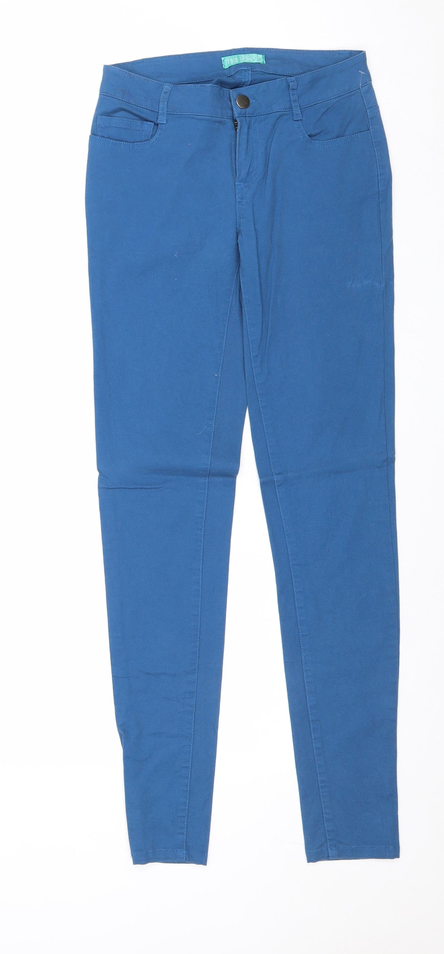 Itala Womens Blue Cotton Skinny Jeans Size S Regular Zip