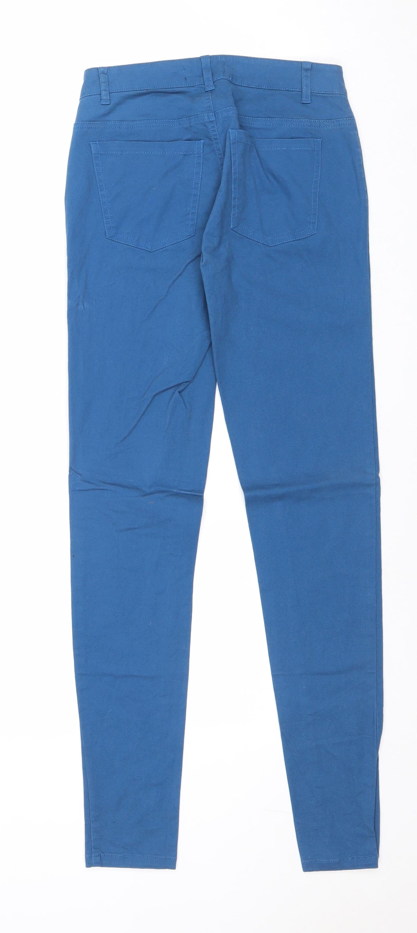 Itala Womens Blue Cotton Skinny Jeans Size S Regular Zip