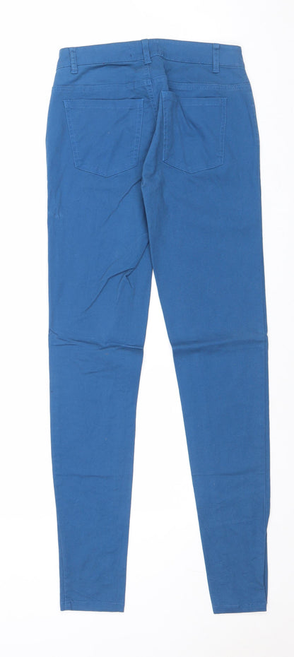 Itala Womens Blue Cotton Skinny Jeans Size S Regular Zip
