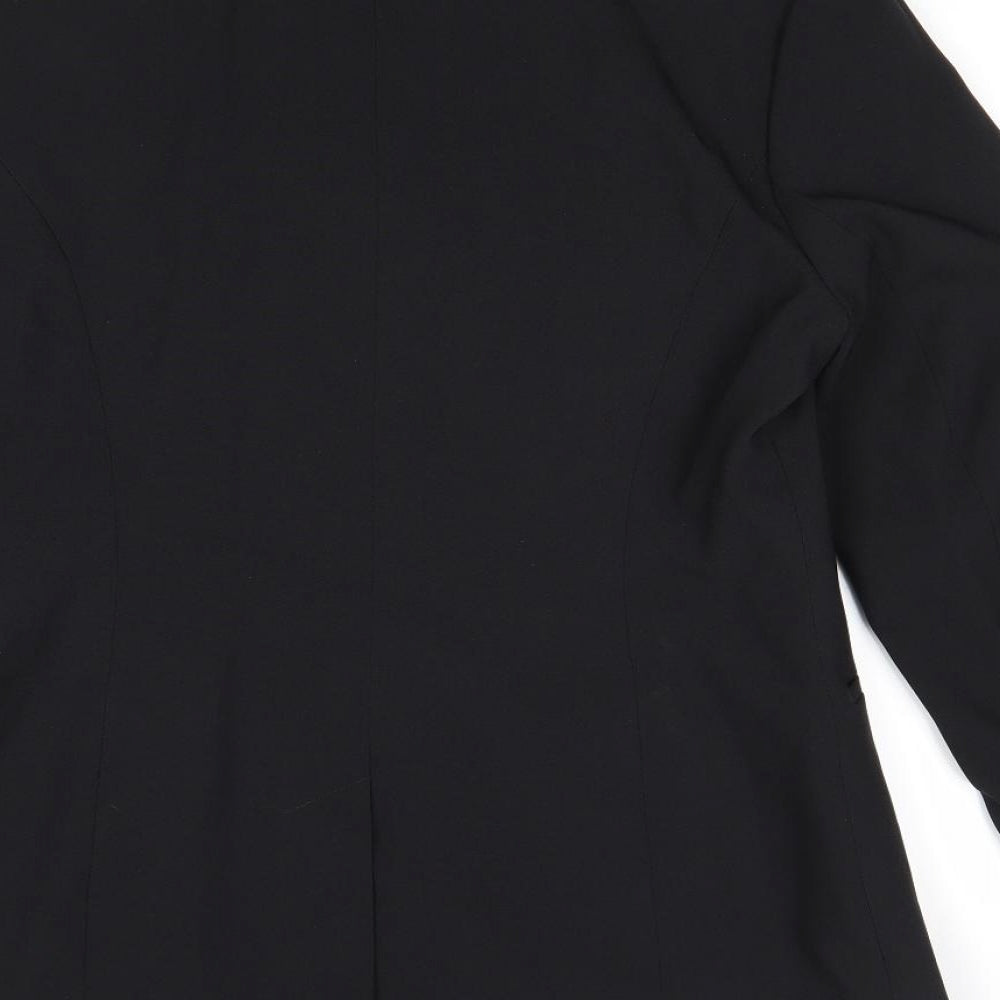Select Womens Black Polyester Jacket Suit Jacket Size 12