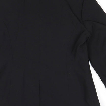 Select Womens Black Polyester Jacket Suit Jacket Size 12