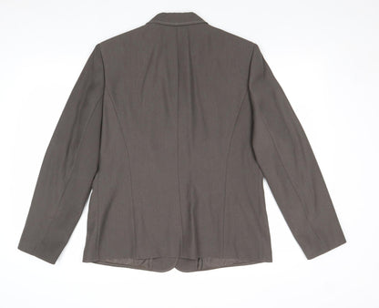 Gerry Weber Womens Brown Polyester Jacket Suit Jacket Size 14