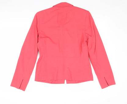 Marks and Spencer Womens Pink Polyester Jacket Blazer Size 8