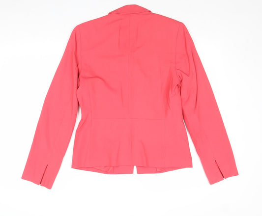 Marks and Spencer Womens Pink Polyester Jacket Blazer Size 8