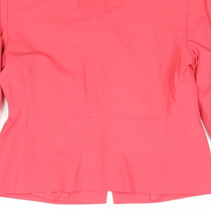 Marks and Spencer Womens Pink Polyester Jacket Blazer Size 8