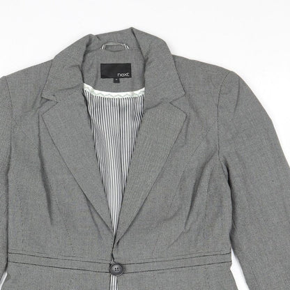 NEXT Womens Grey Polyester Jacket Suit Jacket Size 10