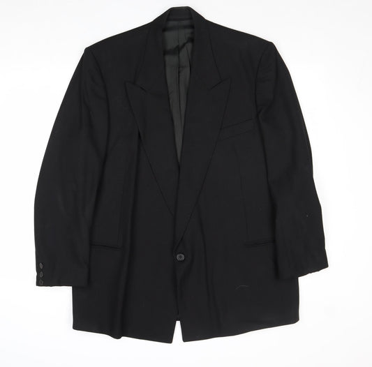 Mens UK Size 42 BHS Regular Black Suit Jacket