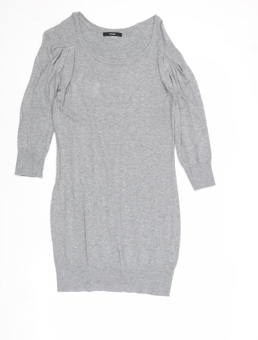 George Womens Grey Round Neck Viscose Pullover Jumper Size 8