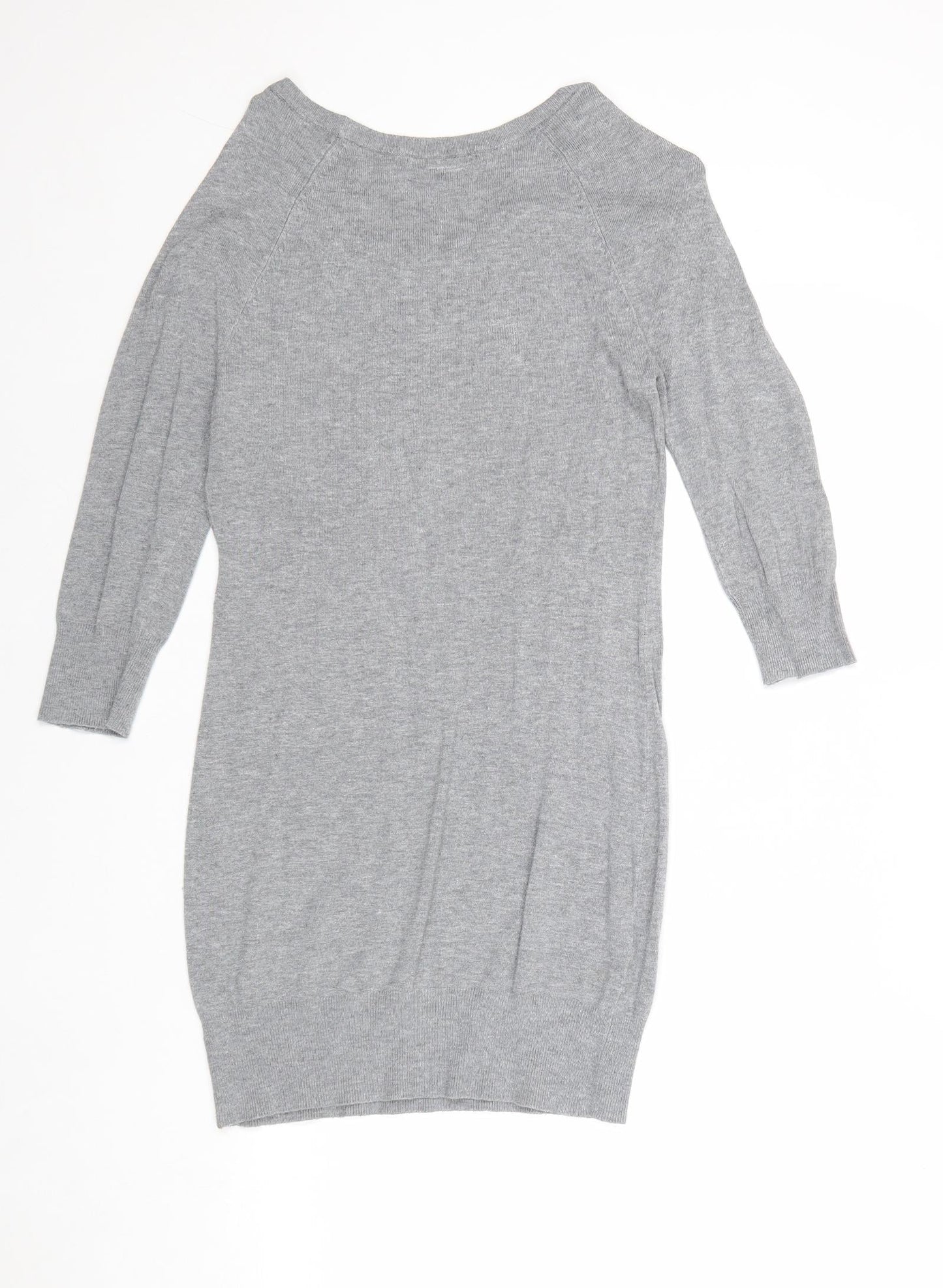 George Womens Grey Round Neck Viscose Pullover Jumper Size 8