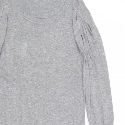 George Womens Grey Round Neck Viscose Pullover Jumper Size 8