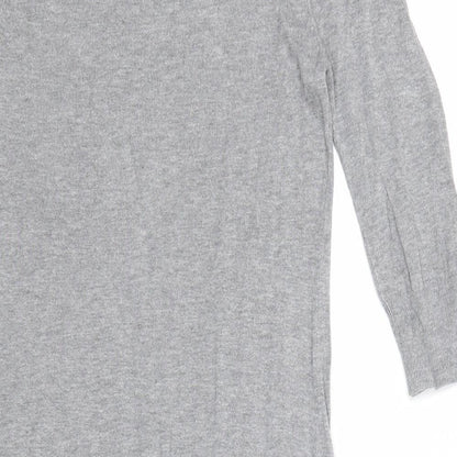 George Womens Grey Round Neck Viscose Pullover Jumper Size 8