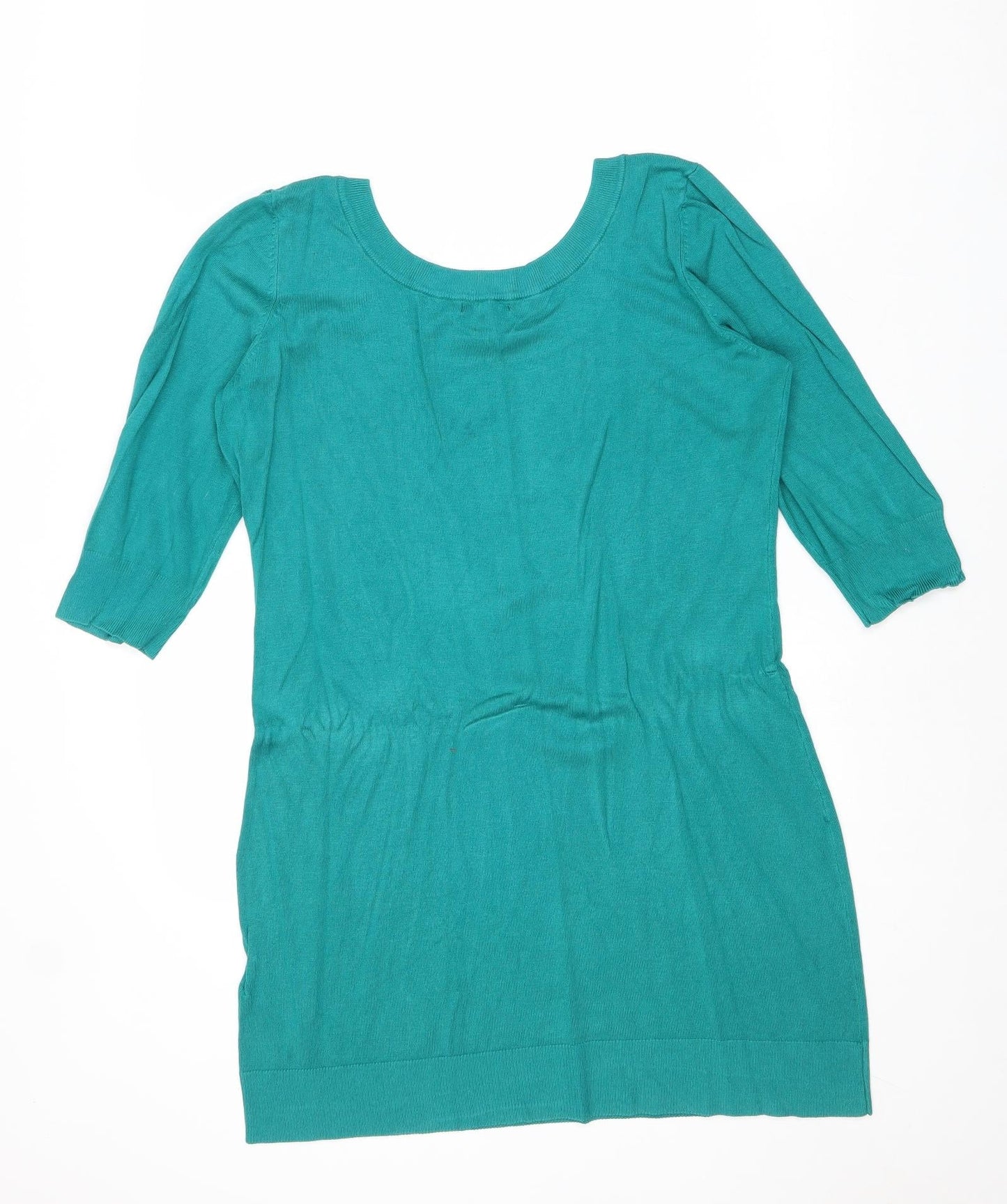 Womens UK Size M H&M Green Tunic Jumper