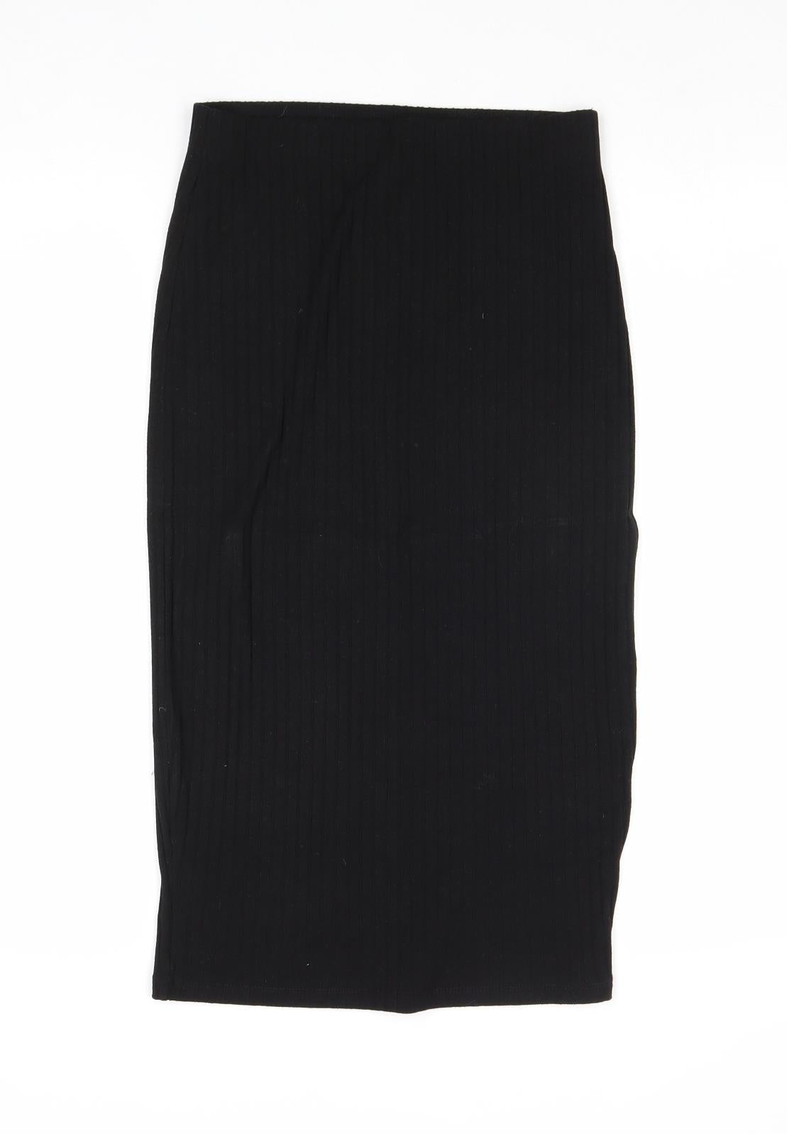 FOREVER 21 Womens Black Viscose A-Line Skirt Size XS