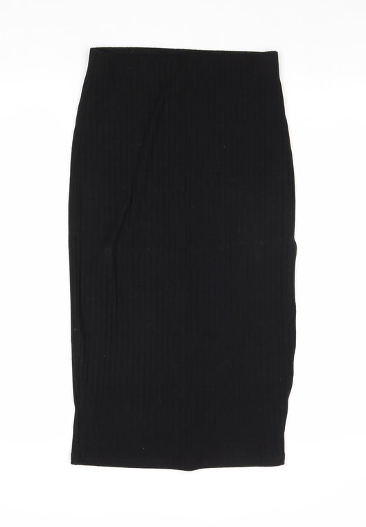 FOREVER 21 Womens Black Viscose A-Line Skirt Size XS