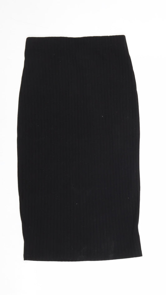 FOREVER 21 Womens Black Viscose A-Line Skirt Size XS